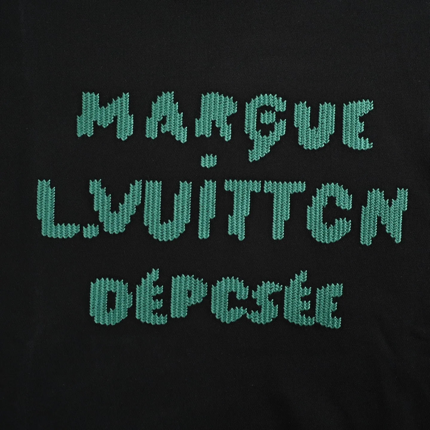Louis Vuitton/Louis Vuitton woven letter embroidered crew neck sweatshirt